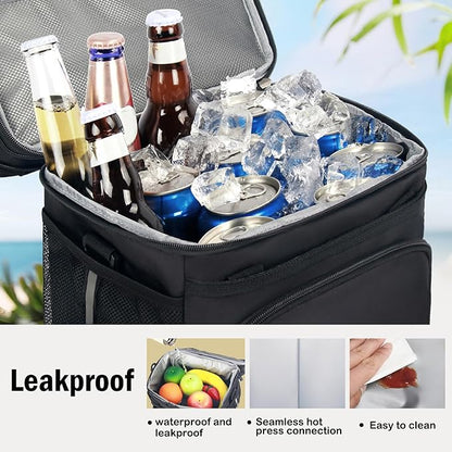 Tactical Lunch Box for Men & Women – Expandable 16L Double Deck Insulated Cooler Bag for Work, Construction & 12-Hour Shifts – Heavy Duty Leakproof Large Meal Prep Tote with Shoulder Strap
