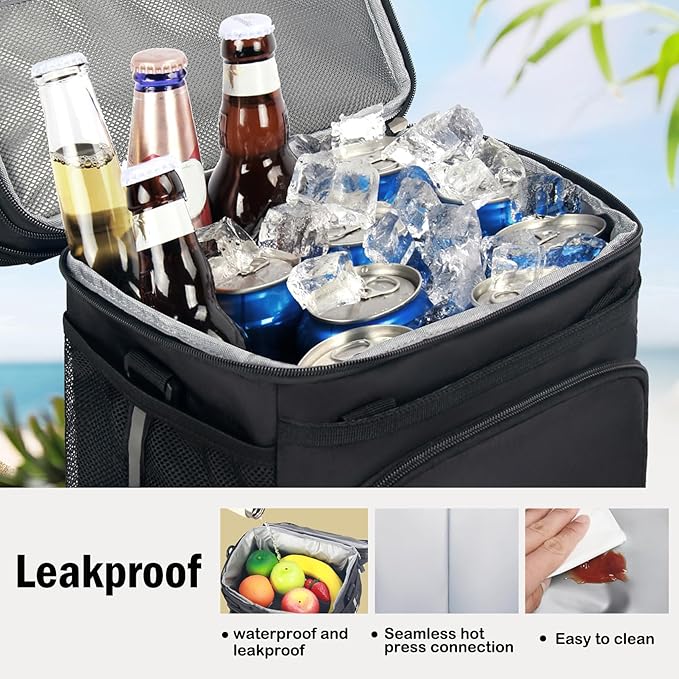 Tactical Lunch Box for Men & Women – Expandable 16L Double Deck Insulated Cooler Bag for Work, Construction & 12-Hour Shifts – Heavy Duty Leakproof Large Meal Prep Tote with Shoulder Strap