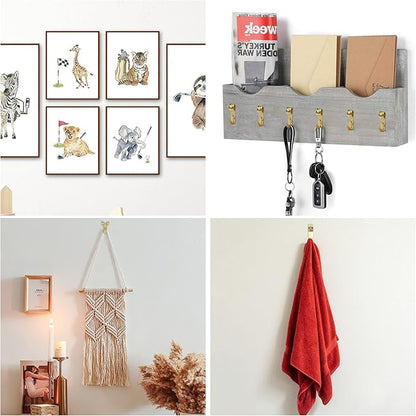 Mr. Pen- Picture Hanging Kit, 410pc, Gold, Picture Hangers Bulk, Nails for Hanging Pictures, Wall Hangers, Picture Hanging, Picture Hanging Hooks, Frame Hanging Hardware, Wall Hanging Kit