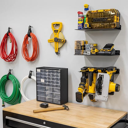 StoreYourBoard Power Tool Organizer Double Shelf, Wall Mount Garage Storage Rack