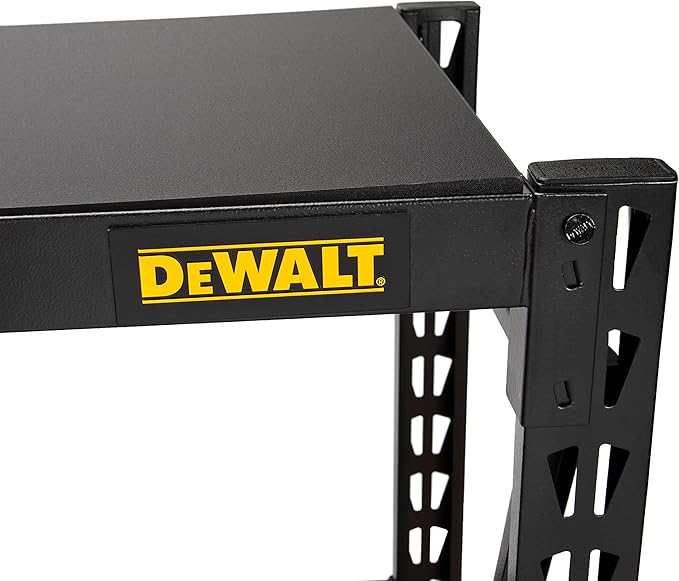 DEWALT Industrial Storage Rack Garage Shelving, 3 Heavy Duty Adjustable Laminate Deck Shelves, 50”W x 18”D x 48”H, 4,500 lb. Capacity, Black
