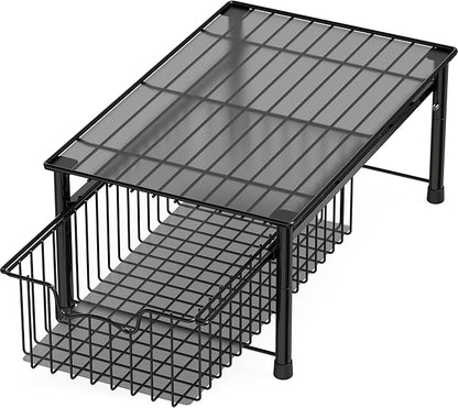Simple Houseware Stackable Basket Drawer, Black