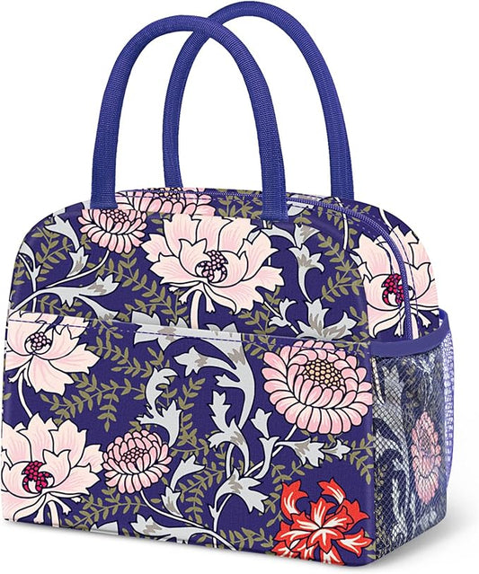 DALINDA Lunch Bag Lunch Box for Women Men Reusable Insulated Lunch Tote Bag,Leakproof Thermal Cooler Sack Food Handbags Case High Capacity for Travel Work Picnic Beach,Orchid3
