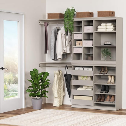 ClosetMaid Modular Storage Shelf Unit with 3-Shelves, Taupe