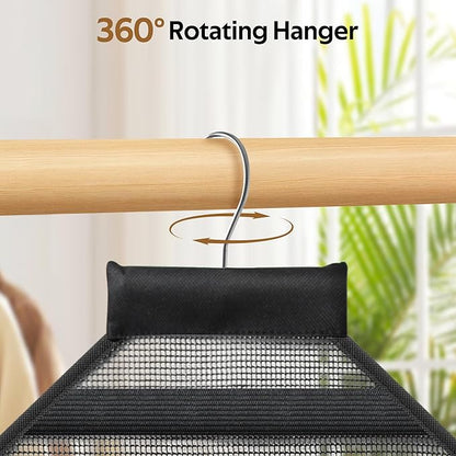 MISSLO Bathroom Shower Organizer Mesh Hanging Shower Caddy with Rotatable Hanger (Black)