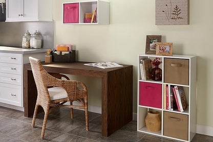 ClosetMaid Cubeicals 6 Cube Storage Shelf Organizer Bookshelf, Stackable, Vertical or Horizontal, Easy Assembly, Wood, White Finish