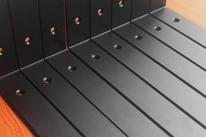 2 Pack - L 8" x H 6" x W1.5, 5mm Thick Black L Shelf Bracket, Iron Shelf Brackets, Metal Shelf Brackets, Floating Shelf, Shelf Supports with Screws