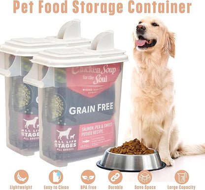 Buddeez 32 Quart Pet Food Dispenser with Lid - Airtight Storage for Dog Food, Cat Food, and Bird Seed - Easy Pour Spout for Mess Free Serving