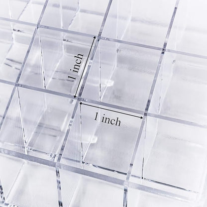 Super Z Outlet Transparent Cosmetic Makeup Organizer for Lipstick, Brushes, Bottles, and More. Clear Case Display Rack Holder