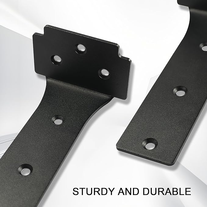 Floating Shelf Brackets,10 Pack Heavy Duty L Brackets for Shelves, 10 Inch Black Stainless Steel Countertop Support Brackets,Wall Mounting for Wood