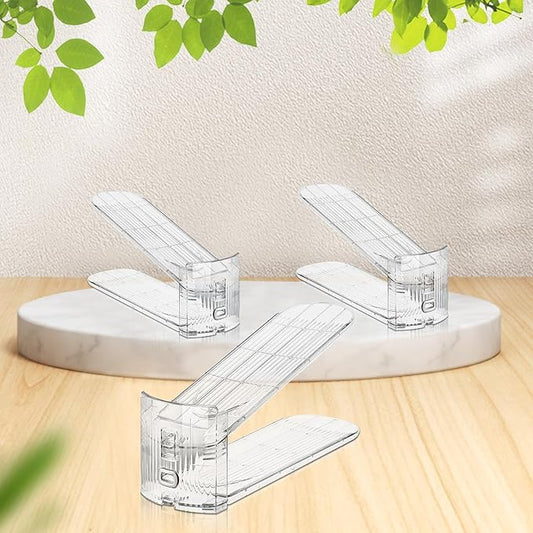 Shoe Slots Organizer for Closet,6 Pack Shoe Stacker Shoe Rack Organizer for Closet Space Saver Storage Shoe Holder Organization(Transparent)