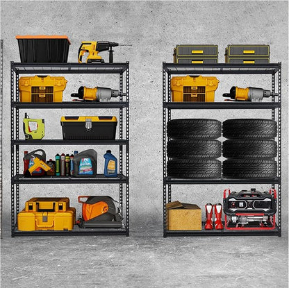 48" Heavy Duty Garage Shelving Unit, Adjustable 5-Tier Metal Storage Rack, Freestanding Utility Shelf, 48"w x 18"d x 72"h