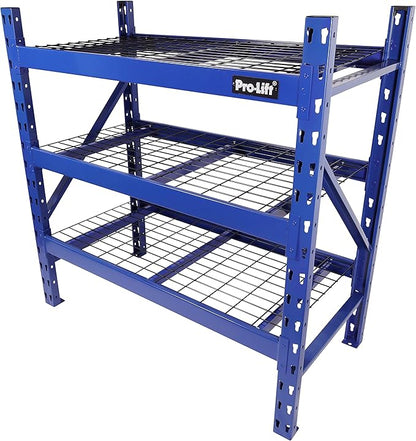 Pro-LifT Garage Storage Shelves - Heavy Duty 3-Tier Adjustable Metal Wire Shelving Units with 3000 lbs Total Capacity for Garage Basement Racking Organization - 48" H X 48" W X 24" D