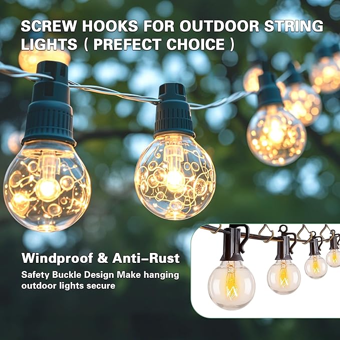20 PCS Q-Hanger Hooks for String Lights, Ceiling Hangers for Plants & Wind Chimes, Christmas Decorations Outdoor Hooks Bronze