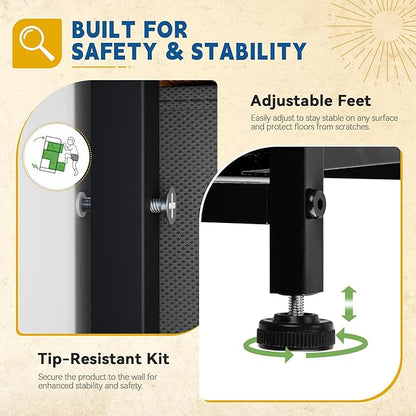 DWVO Fabric Dresser for Room, Rustic Storage 8 Drawers, Dresser & Chest of Drawers, Storage Drawer Organizer for Closet, Living Room