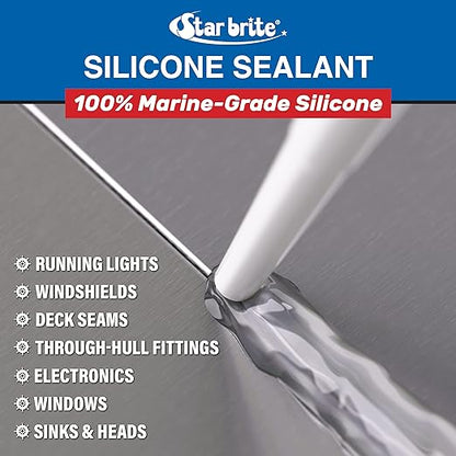 STAR BRITE Silicone Sealant White 10.3 OZ. (082121)