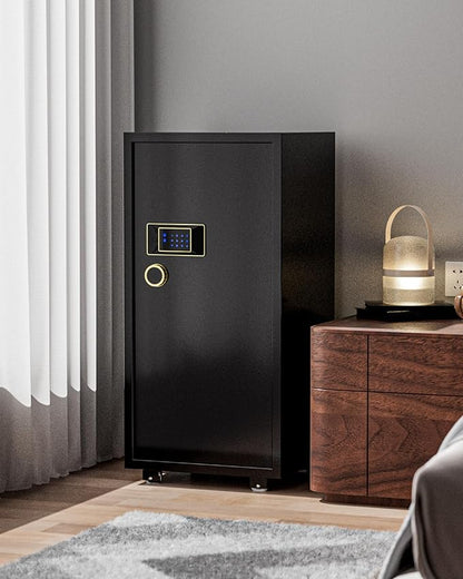 TIGERKING 11.5 Cu Ft Large Heavy Duty Home Security Safe – Digital Touchscreen Lock, Anti-Theft, Adjustable Shelves, Easy to Use, Jewelry & Valuables, Ideal for Home or Office (Black, Classic Style)