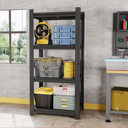 Metal Garage Shelving Unit, Heavy Duty Adjustable Storage Rack, Steel Shelving, Industrial Shelves for Heavy Tools and Equipment, Ideal for Garage, Basement (4-Tier 54" Hx31.5 Wx15.7 D)