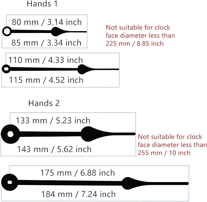 TIKROUND Include Hands Quartz DIY 12888 Wall Clock Movement Mechanism Battery Operated DIY Repair Parts Replacement