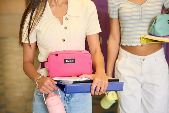 PackIt Freezable Snack Box, Tie Dye Sorbet, Built with ECOFREEZE Technology, Collapsible, Reusable, Zip Closure with Buckle Handle, Great for All Ages and Fresh Snacks on the go
