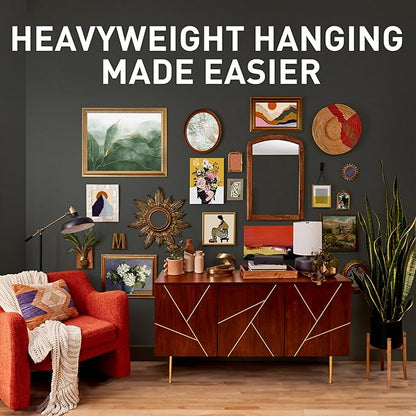 Command and 3M Claw Picture Hanging Kit, 10 lb Medium Picture Hanging Strips 8 Pairs (16 Strips) and 45, 25, & 15 lb 3M Claw Picture Hangers, Hanging Picture Frames for Home Decor and Room Decor