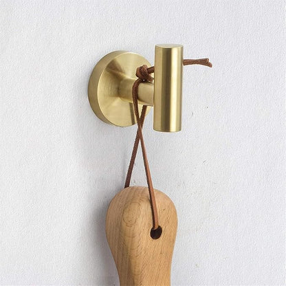 Nolimas Bathroom Towel Hooks SUS 304 Stainless Steel Coat Hook Round Clothes Towel Coat Robe Hook Cabinet Closet Door Sponges Holder for Bath Kitchen Garage Hotel,Wall Mounted,Brushed Gold,6Pack