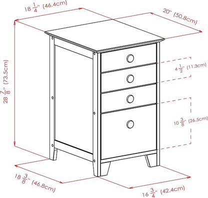 Winsome Studio File Cabinet, Honey