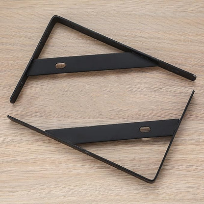 Heavy Duty Shelf Brackets - 8 Pcs L Shaped Metal Wall Mount Shelves Support for Floating Shelves (3.7 x 6 inch)