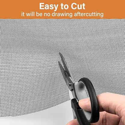 Window Screen Replacement Kit Width:48in Length:158 Fiberglass|Includes Full Set of Tools | Suitable for Windows, Screen Doors, and Courtyards | UV Resistant and Durable | Easy to Install