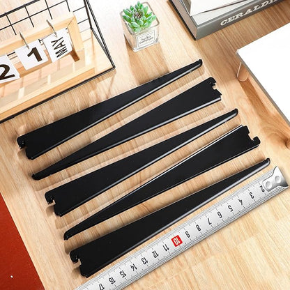 20 Pcs Adjustable Shelf Brackets for Double Track System Closet Organization Heavy Duty Wire Shelf Brackets(Black,7 Inch)