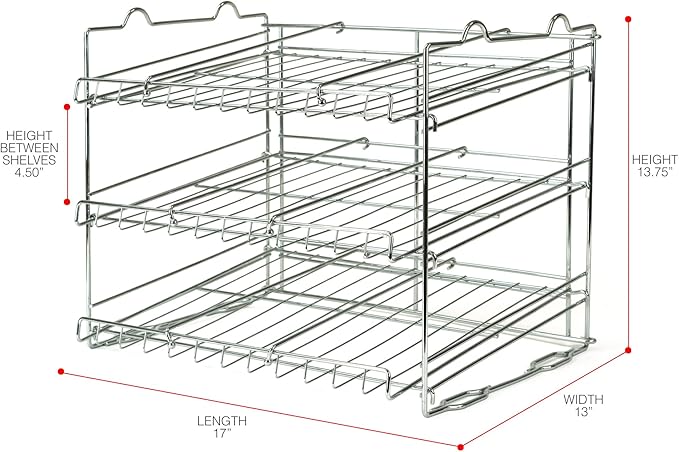 Sorbus Can Organizer Rack, 3-Tier Stackable Can Tracker & Pantry Cabinet Organizer Holds up to 36 Cans, Great Storage for Canned Foods, Drinks, and more in Kitchen, Cupboard, Pantry
