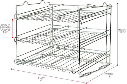 Sorbus Can Organizer Rack, 3-Tier Stackable Can Tracker & Pantry Cabinet Organizer Holds up to 36 Cans, Great Storage for Canned Foods, Drinks, and more in Kitchen, Cupboard, Pantry