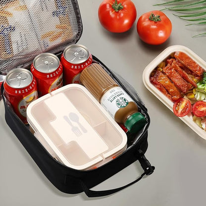 Lunch box Lunch bag for men women Insulated Lunchbox Lunch bags for Work Picnic Travel (Thicken navy blue)