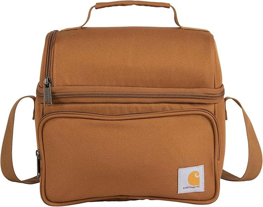 Carhartt Camping Cooler, Worksite Lunchbox, Soft Shell Lunch Bag for Construction Sites, Work and Everyday Use, Brown