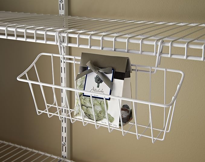 ClosetMaid 3937 Packet Pal Wire Shelf Storage Accessory, 2.586" D x 4.193" H x 8.287" W, White