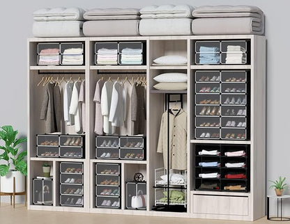HOMIDEC Shoe Storage, 10-Tier Shoe Rack Organizer for Closet 20 Pair Narrow Shoes Shelf Cabinet for Entryway, Bedroom and Hallway