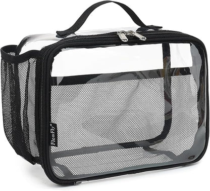 FlowFly Kids Lunch box Insulated Soft Bag Mini Cooler Back to School Thermal Meal Tote Kit for Girls, Boys,Clear