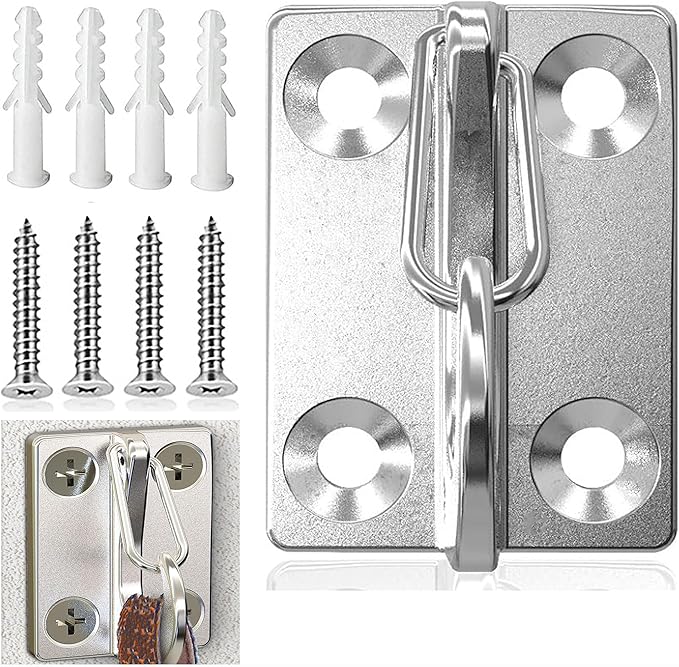 Wall Hooks for Dog Leash, Stainless Steel Dog Tie Out Cable Holder for Home and Business