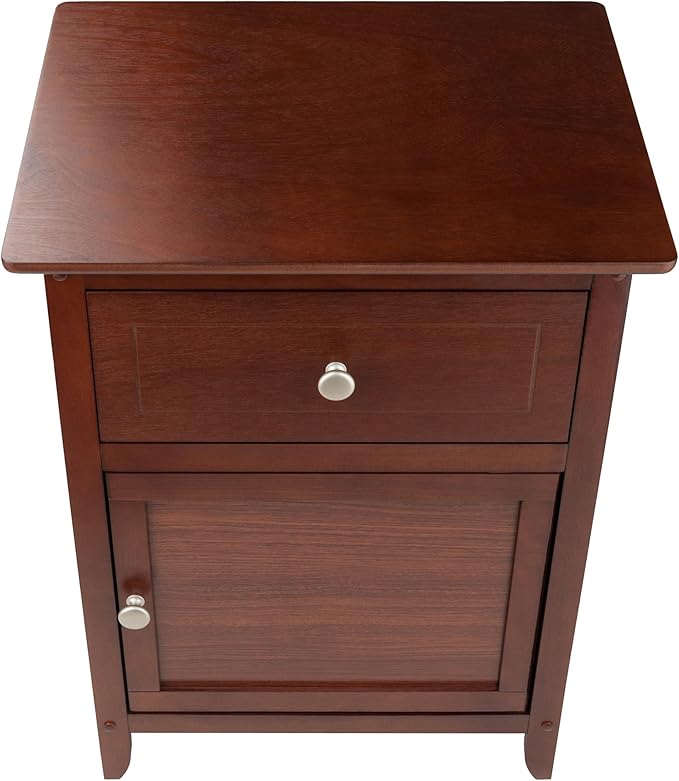 Winsome 25 x 18.9 x 14.96-Inch Wood Night Stand/Accent Table, Brown (94215)