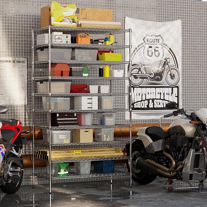 24" Deep x 48" Wide x 86" Height Wire Shelving Kit | 10-Tier | NSF Commercial Storage Rack Unit