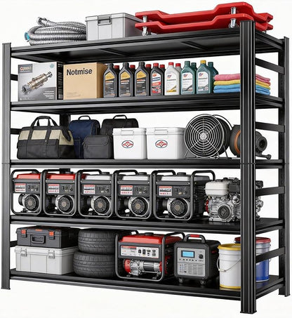 Metal Garage Shelving 5-Tier Adjustable Shelves Heavy Duty Freestanding Shelf Unit 3000lb Capacity Storage Rack, Ideal for Garage, Warehouse, Workshop, Basement, Home (71" H×35" W×14" D)