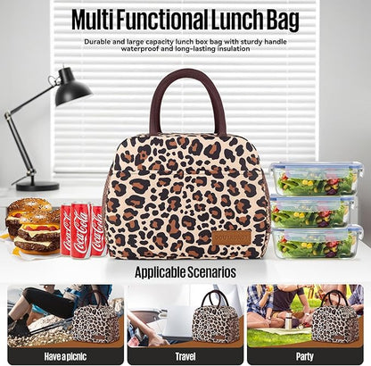 Lunch Bag Women/Men Lunch Box Women/Men (leopard)
