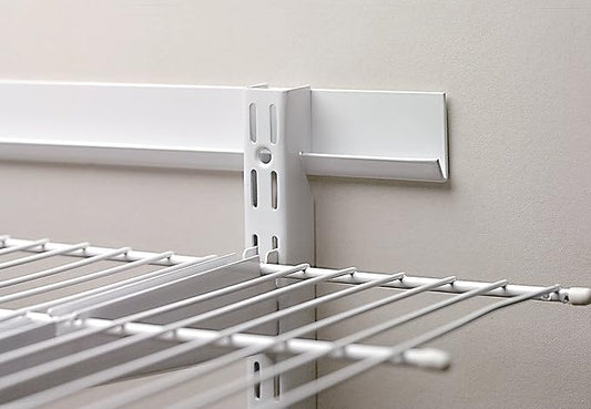 Rubbermaid FastTrack Rail Hardware 40" White Heavy-Duty Steel Durable Organization for Home/Laundry/Bathroom/Mudroom/Pantry/Linen Closet