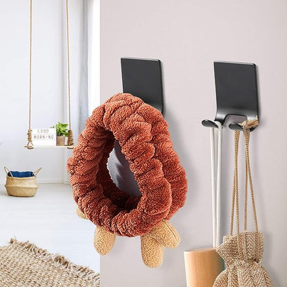 Razor Holder Shaver Hook Hanger Stand for Shower (6 Pack) Self Adhesive Stainless Steel Heavy Duty Utility Storage, Bathroom Kitchen Organizer for Plug Robe Towel Loofah Bathrobe Coat