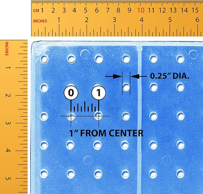 Azar Displays 900940-BLU The DIY Multi-Purpose 10-Piece Pegboard Wall Organizer Kit with One Panel and Accessory Assortment: Hooks, Bins, Headband Holder, Cylinder and Cups. Peg Wall Storage System