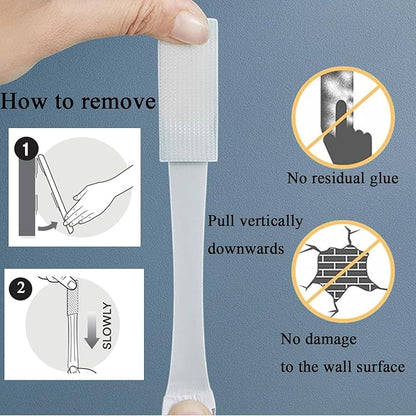 Large Picture Hanging Strips Heavy Duty, 24-Pairs(48 Strips) Sticky Picture Hangers for Walls No Damage Wall Picture Hangers Without Nails Refill Adhesive Poster Strips(Large-24 Pairs)