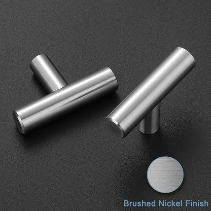 Estmoon 30 Pack Cabinet Knobs Brushed Nickel Cabinet Handles, Stainless Steel Single Hole Kitchen Cabinet Knobs Silver Cabinet Pulls for Kitchen Cabinets and Dressers,2 Inch Overall Length Drawer Knob