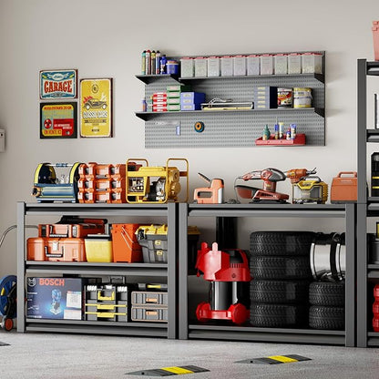 36" W Storage Shelves 2500LBS Garage Shelving Heavy Duty 5 Tier Adjustable Shelving Unit Metal Storage Rack for Basement, Pantry, Kitchen, Warehouse 15.8" D x 35.4" W x 72" H