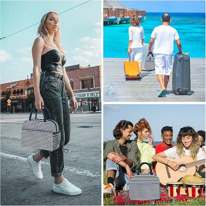 DALINDA Lunch Bag Women, Lunch Box for Women Men Reusable Insulated Lunch Tote Bag, Handbags Case High Capacity for Travel Work Picnic, Navy Blue