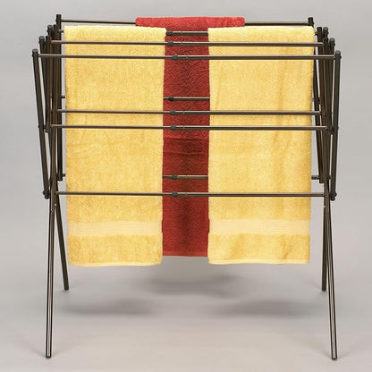 Household Essentials 5175 Collapsible Expandable Metal Clothes Drying Rack, Antique Bronze, STORAGE